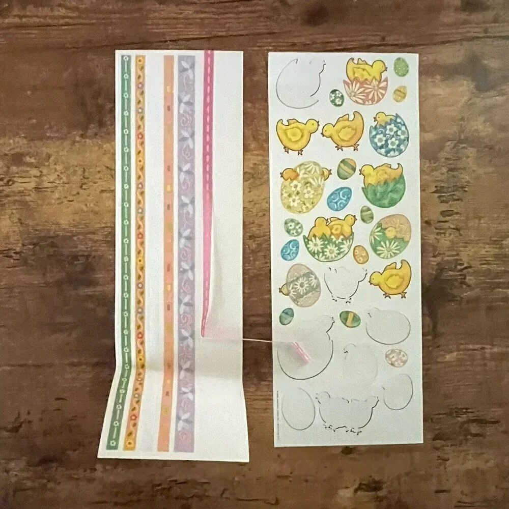 Scrapbooking Sticker Lot of Easter Spring Themes Flowers Chicks Butterflies